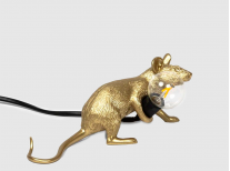 Настільна лампа Lying down mouse, золота