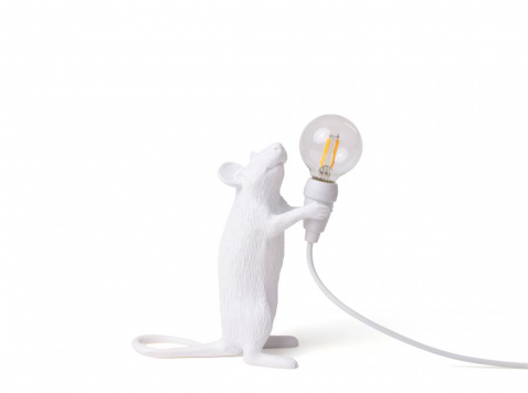 Настільна лампа Standing mouse USB, біла