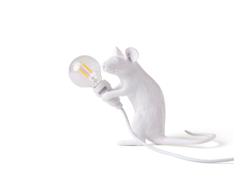 Настольная лампа Sitting mouse USB, белая