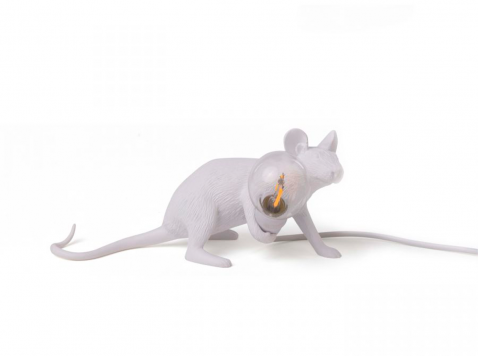 Настольная лампа Lying down mouse USB, белая