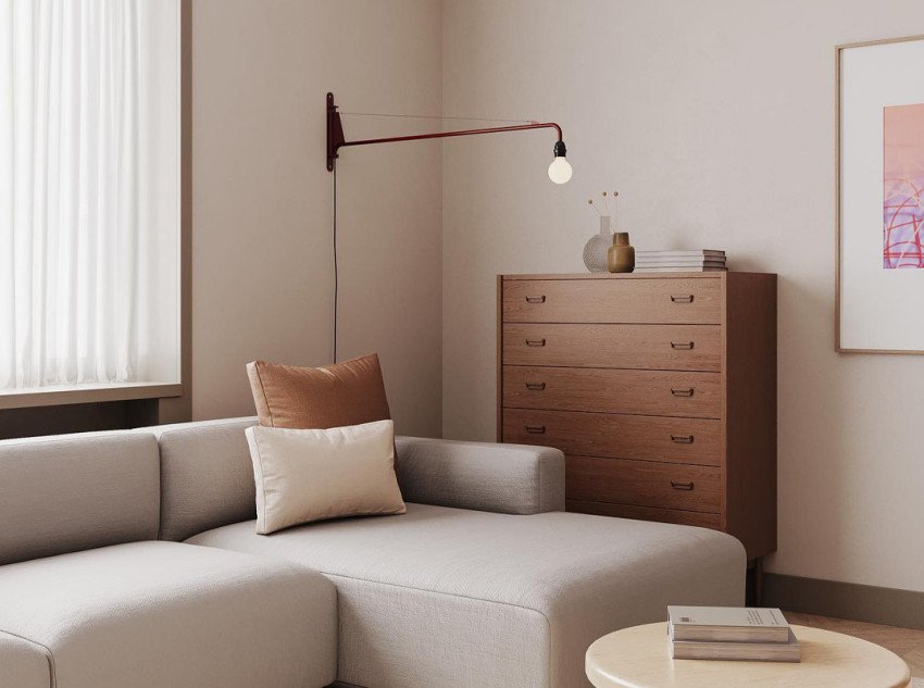 Настенный светильник Petite Potence, Blanc Colombe