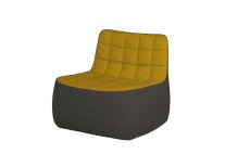 Лаунж крісло Yam, жовте/темно-сіра основа