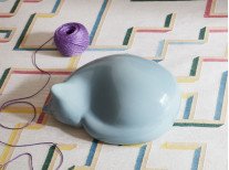 Статуэтка Resting Cat, большая, белая матовая