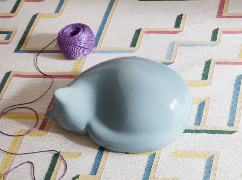 Статуэтка Resting Cat, большая, белая матовая