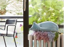 Статуэтка Resting Cat, маленькая, белая матовая