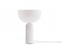 Настільна лампа Kizu, маленька, білий мармур/білий акрил