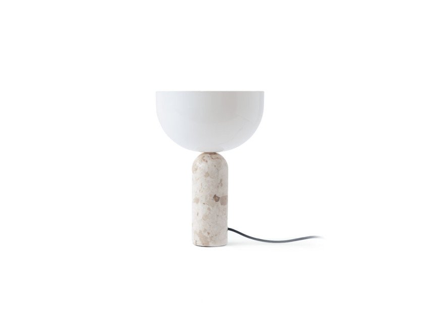 Настільна лампа Kizu, маленька, Kunis Breccia Marble/білий акрил