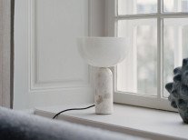 Настільна лампа Kizu, маленька, Kunis Breccia Marble/білий акрил