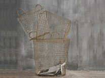 Набор корзинок для хранения Baskets, золотые Набор корзинок для хранения Baskets, золотые