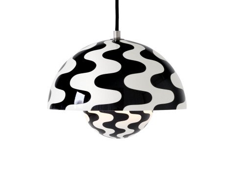 Світильник підвісний Flowerpot VP1, чорно-білий візерунок