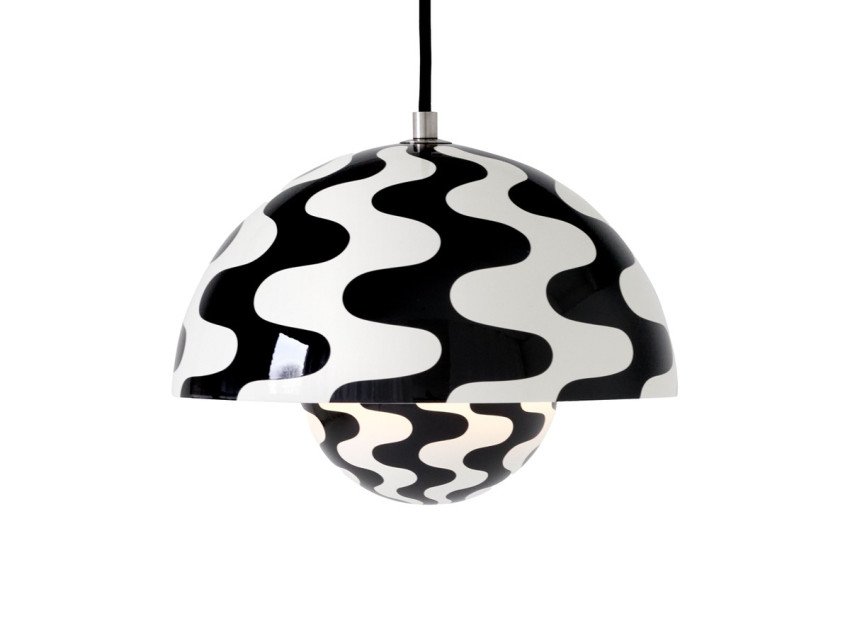 Светильник подвесной Flowerpot VP1, черно-белый узор Светильник подвесной Flowerpot VP1, черно-белый узор