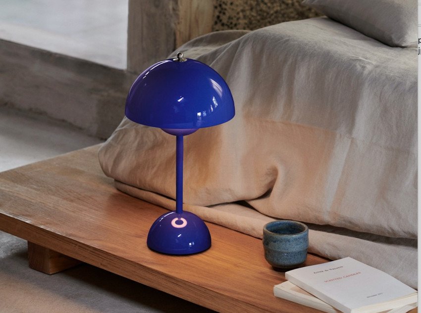 Портативна лампа Flowerpot VP9, кобальтово-синя Портативна лампа Flowerpot VP9, кобальтово-синя