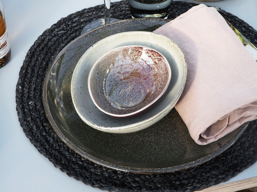 Набір серветок Placemat, circle, сірий