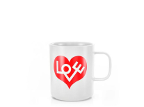 Чашка Love Heart, червона