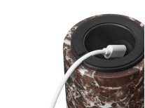 Портативна лампа Kizu, мармур Rosso Levanto Marble/білий акрил