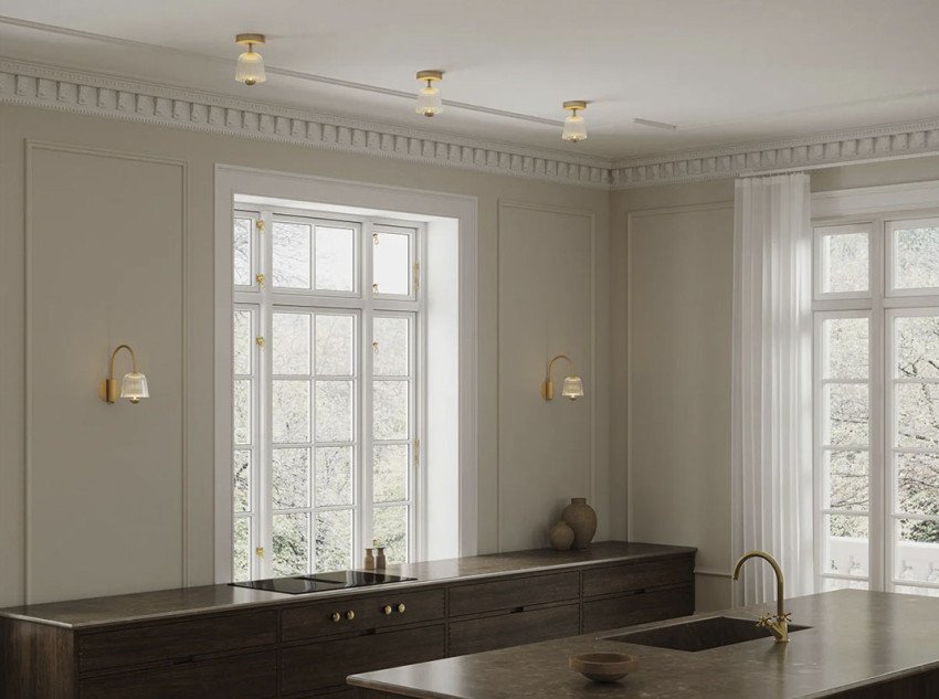 Світильник стельовий Asteea, латунь