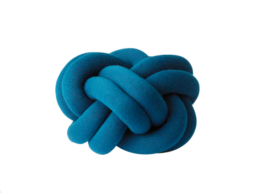 Подушка Knot, голубая
