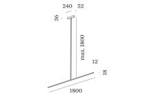 Світильник стельовий Fil 2.0, чорний