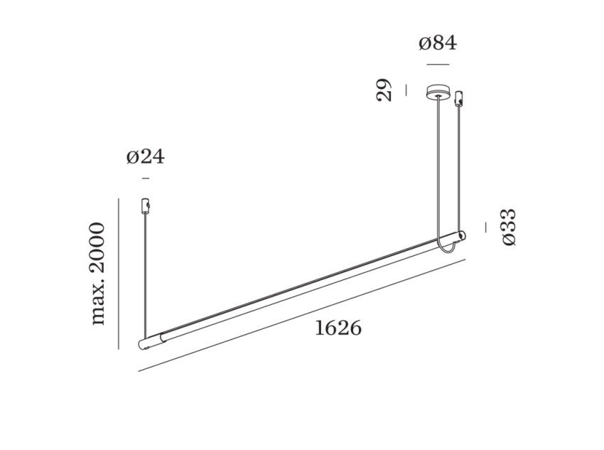 Світильник підвісний Darf 1.2, 3000K, чорний Світильник підвісний Darf 1.2, 3000K, чорний