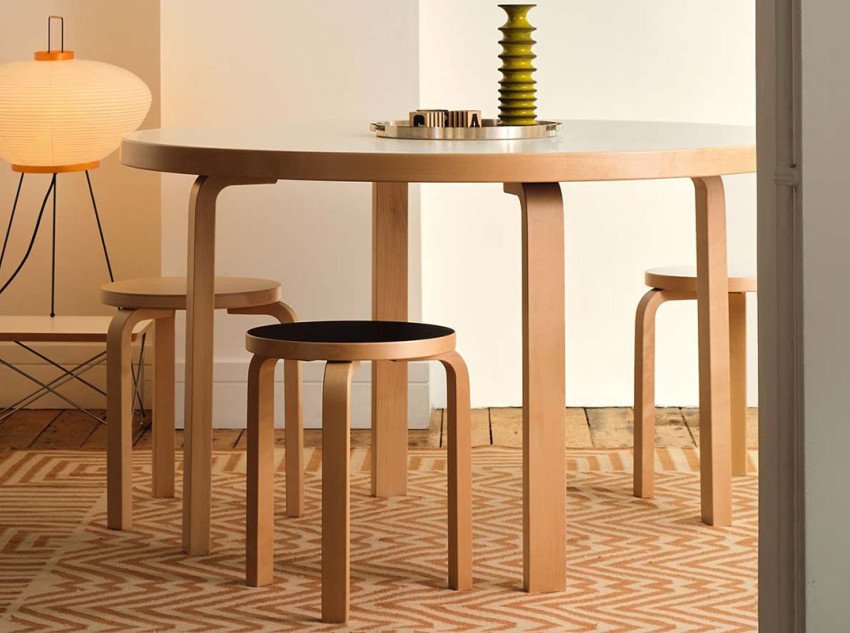 Табурет Stool 60, светлые ножки/черный линолеум Табурет Stool 60, светлые ножки/черный линолеум