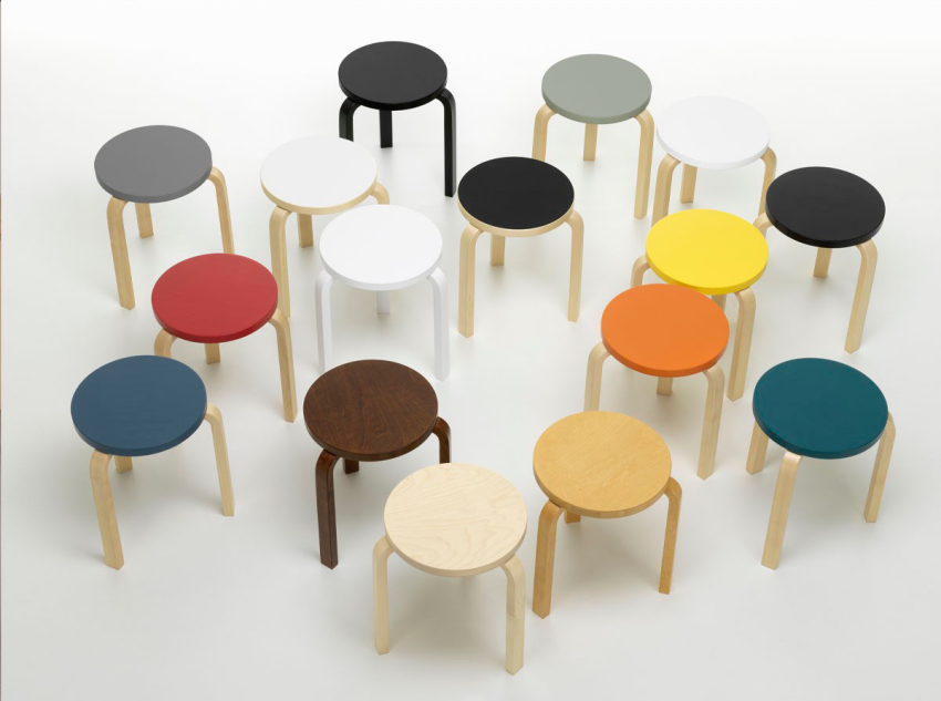 Табурет Stool 60, светлые ножки/черный линолеум Табурет Stool 60, светлые ножки/черный линолеум