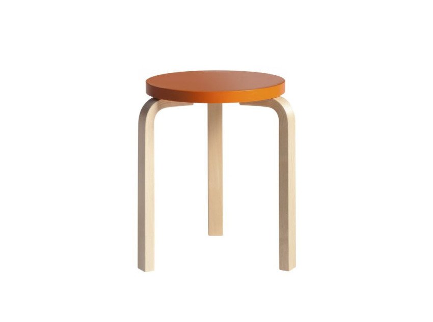 Табурет Stool 60, светлые ножки/оранжевое сиденье Табурет Stool 60, светлые ножки/оранжевое сиденье