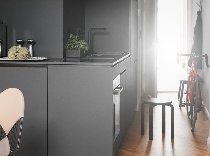 Табурет Stool E60, світлі ніжки/бірюзове сидіння