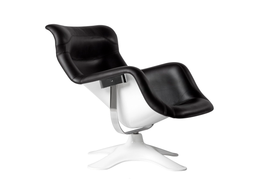 Лаунж крісло Karuselli, чорно-біле