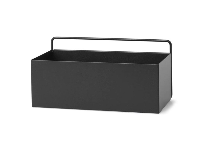 Настінне кашпо Wall Box rectangle, 30,5, чорне