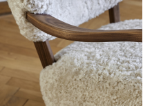 Лаундж крісло Wulff ATD2, білий/дубові ніжки/тканина karakoum