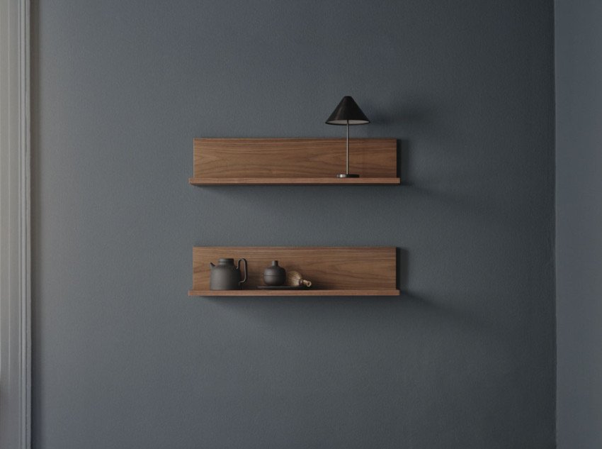 Настінна полиця Tana, чорний морений дуб