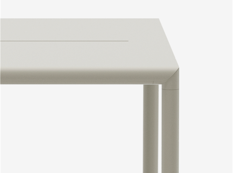 Обідній стіл May 85x85, світло-сірий