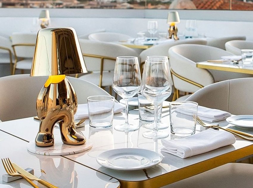 Портативна лампа Golden Brothers, Ron, золота