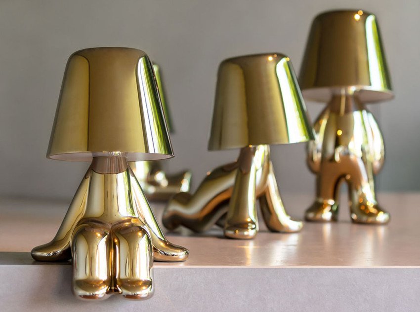 Портативна лампа Golden Brothers, Tom, золота