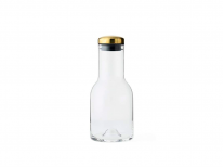 Скляна пляшка Water Bootle, прозоре скло/золота кришка