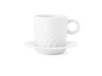 Чашка з блюдцем Twist, 15, біла