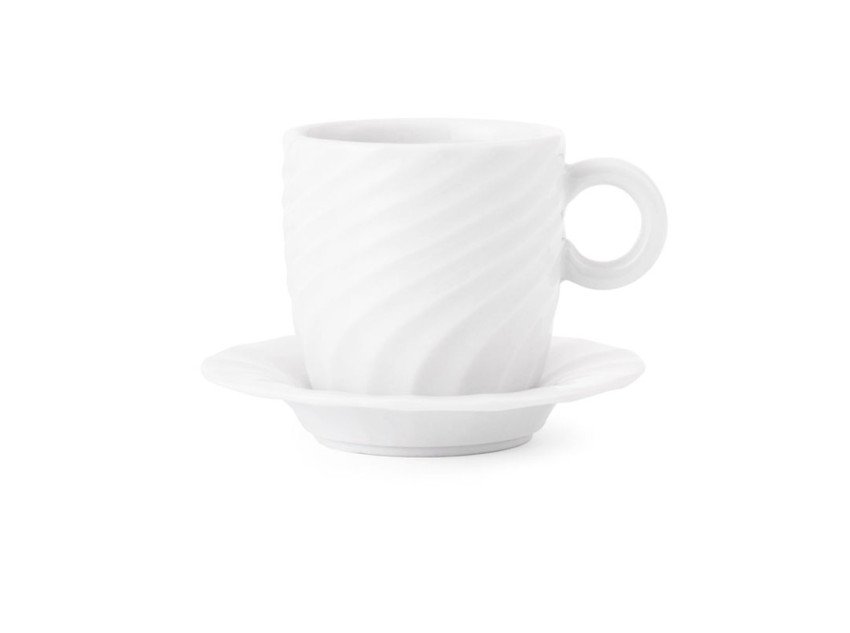Чашка з блюдцем Twist, 15, біла