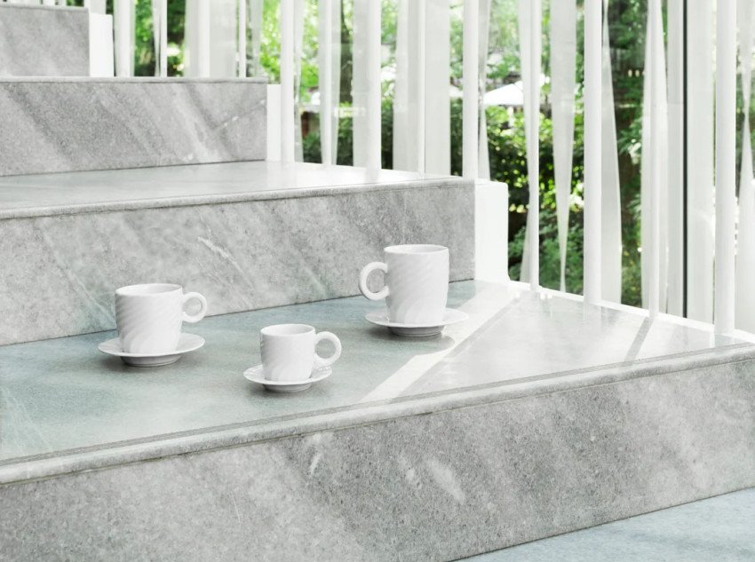 Чашка з блюдцем Twist, 15, біла