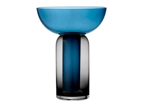 Ваза Torus, велика, чорна/синя