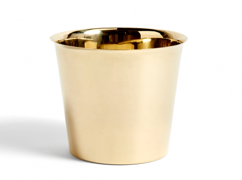 Кашпо для цветов Brass Pot, огромное, золотое