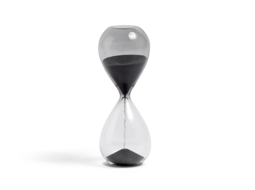 Пісочний годинник Time, маленький, 3 min, чорний