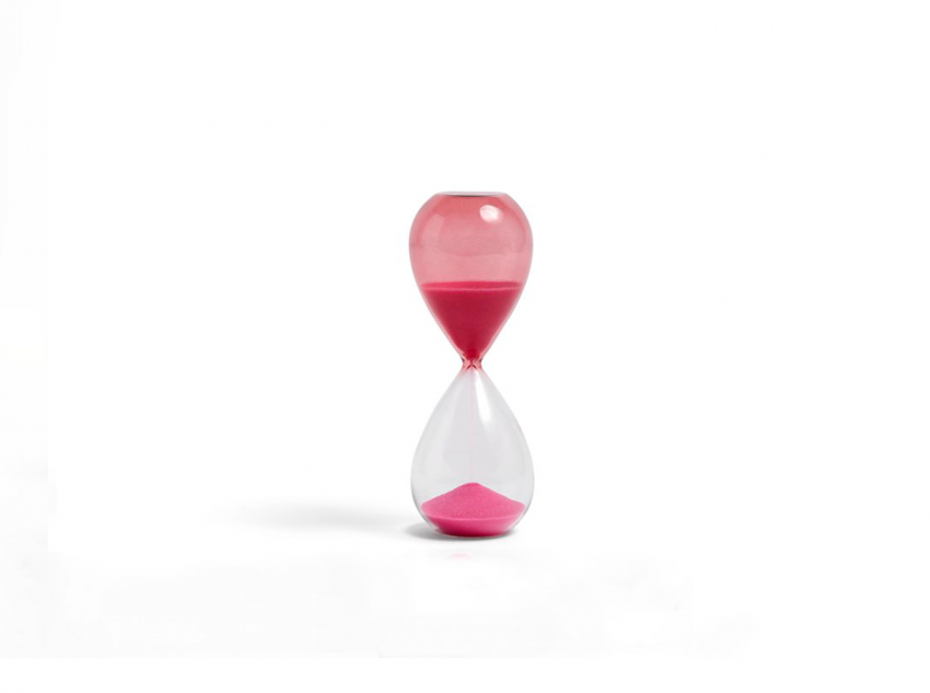 Пісочний годинник Time, середній, 15 min, рожевий
