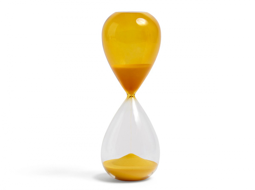 Пісочний годинник Time, великий, 30 min, жовтий