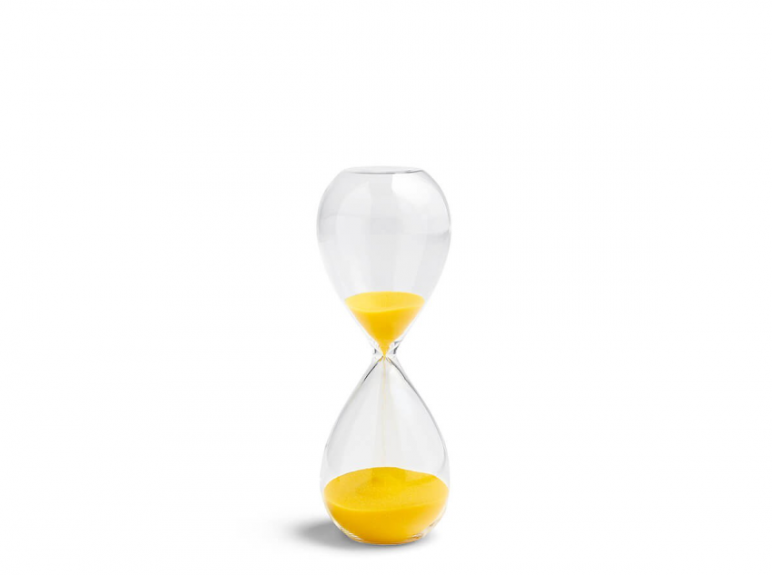 Пісочний годинник Time, середній, 15 min, світло-жовтий