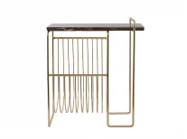 Органайзер для журналів Sino, коричневий/золотий