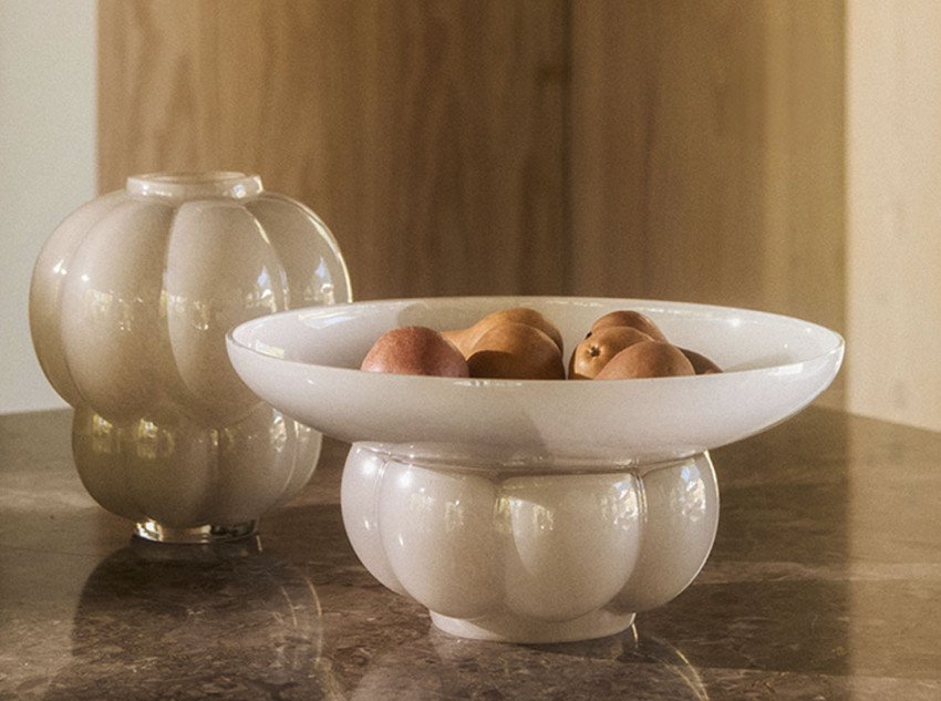 Ваза скляна UVA, Ø20, рожева