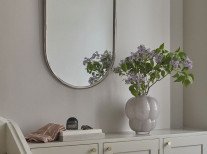 Ваза скляна UVA, Ø20, рожева