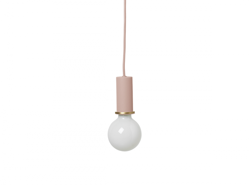 Cвітильник підвісний Socket pendant, високий, рожевий матовий