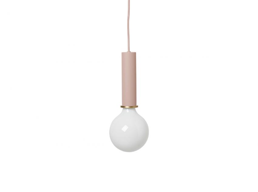 Cвітильник підвісний Socket pendant, 17 см, рожевий матовий