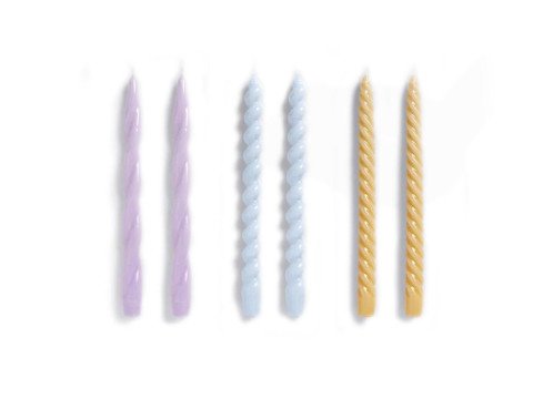 Набір свічок Long, лавандовий/блакитний/персиковий-